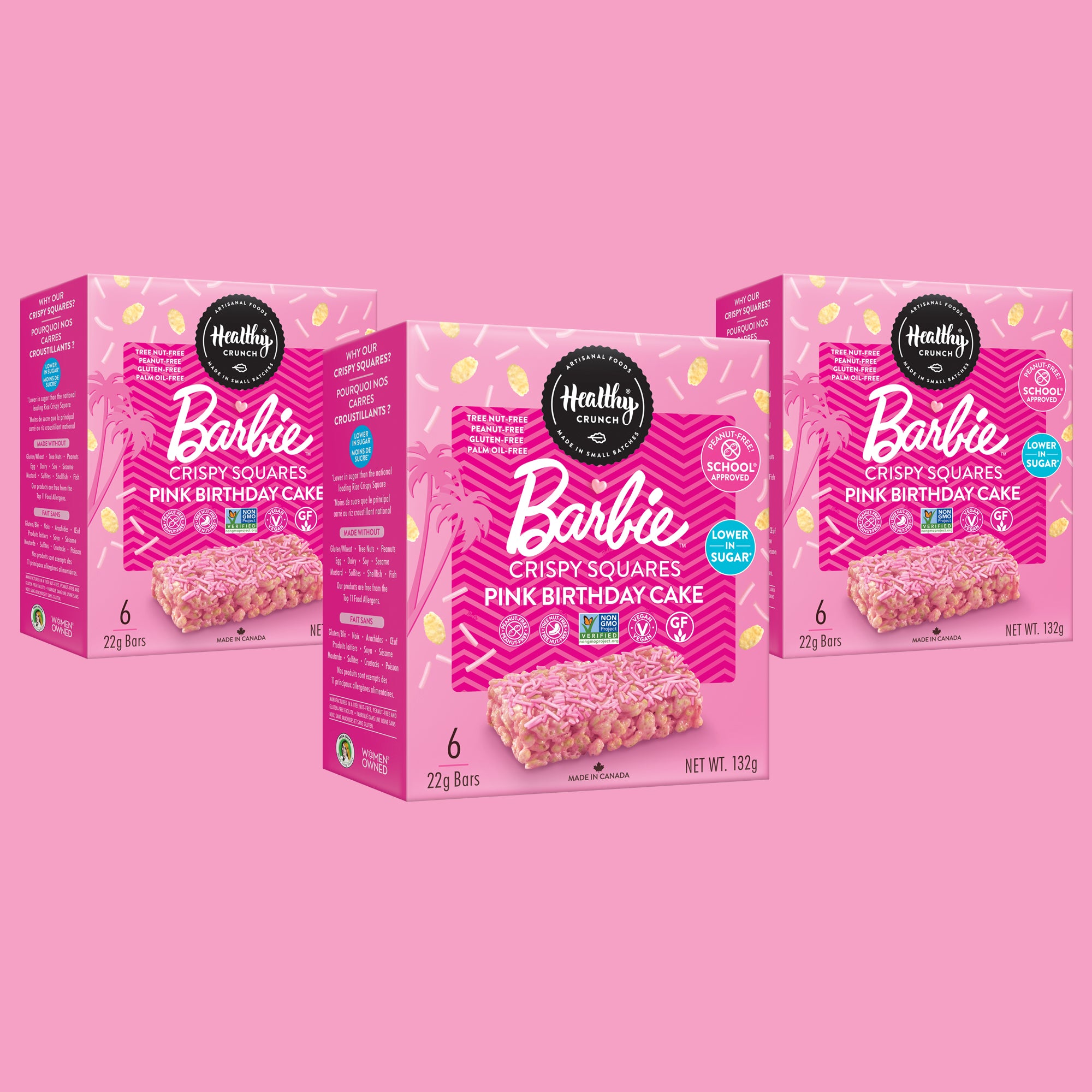 Barbie Pink Birthday Cake Crispy Squares