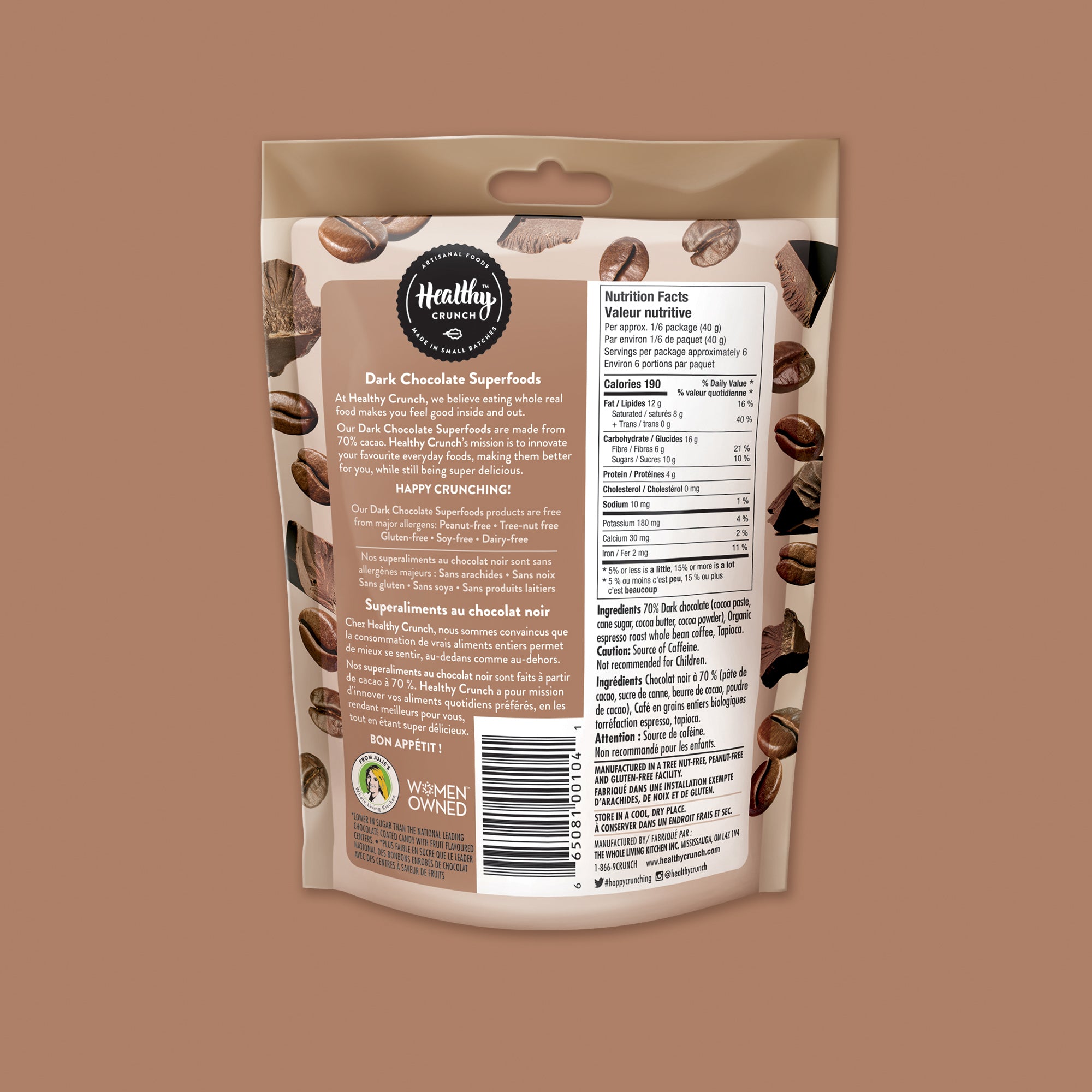 Organic Espresso Coffee Dark Chocolate Superfoods
