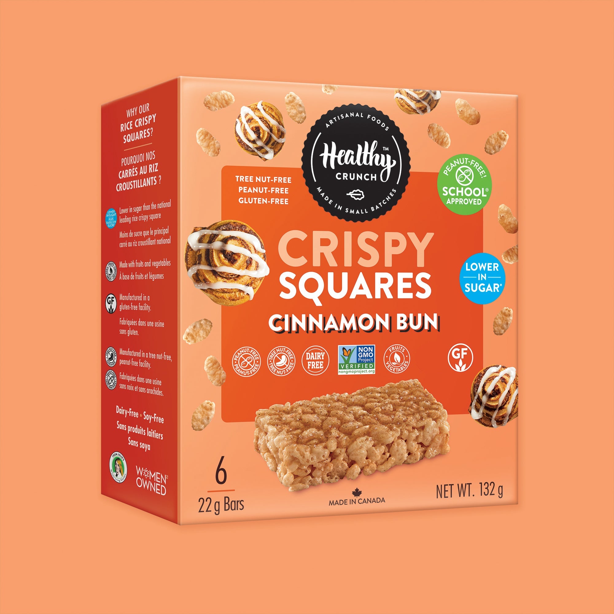 Cinnamon Bun Crispy Squares