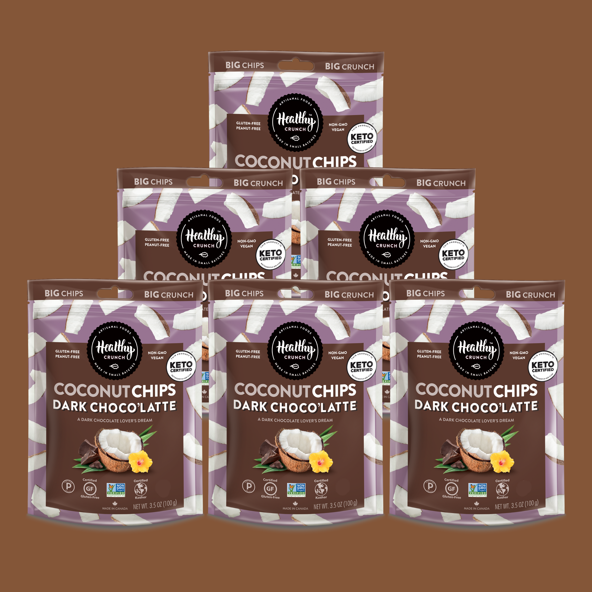 Dark Choco'Latte Coconut Chips
