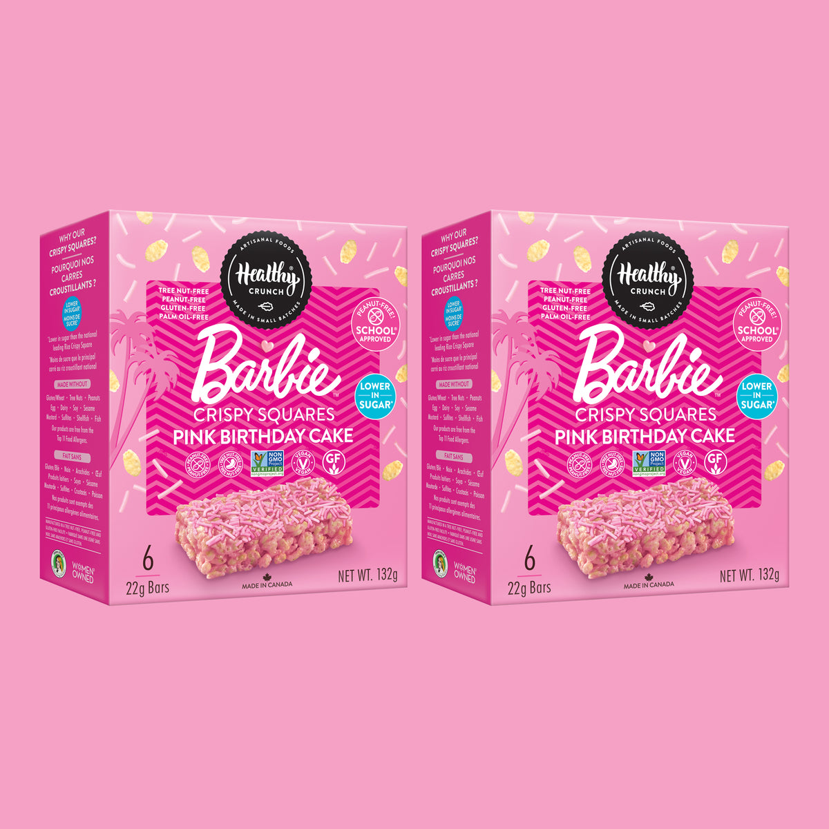 Barbie Pink Birthday Cake Crispy Squares