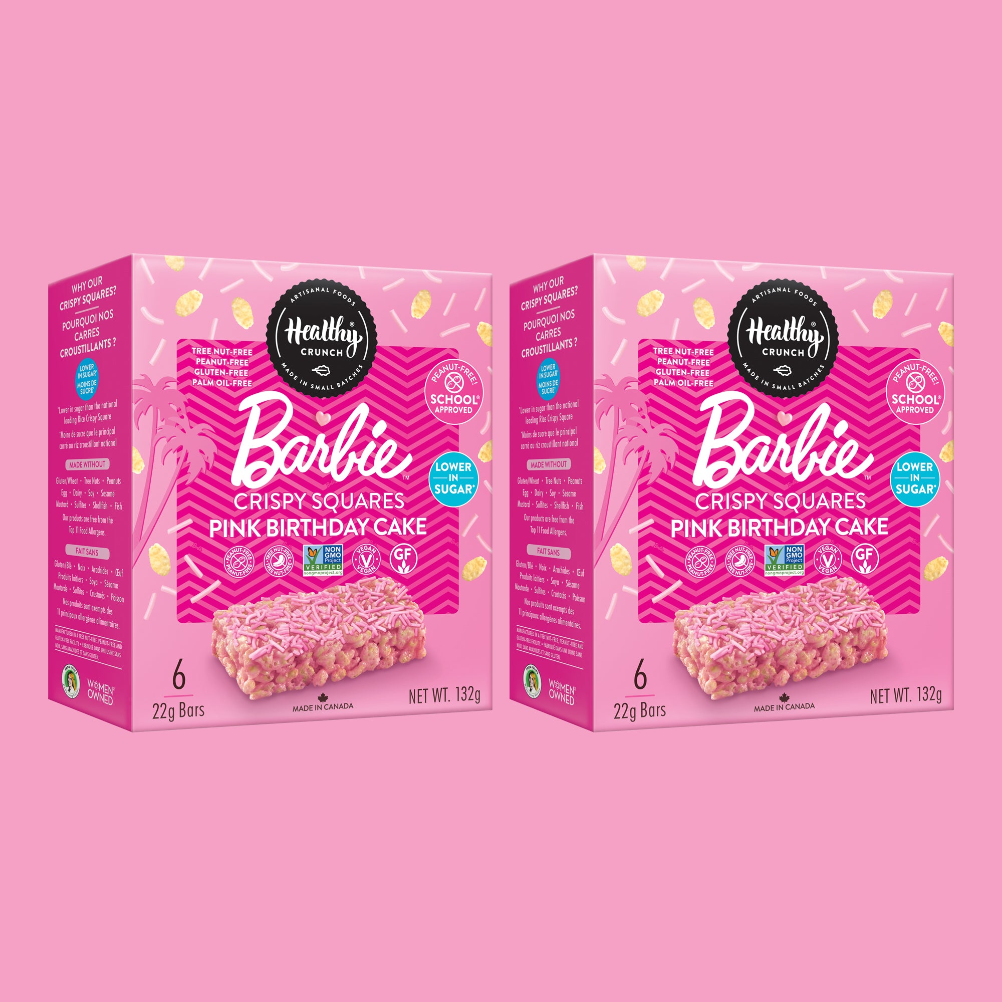 Barbie Pink Birthday Cake Crispy Squares