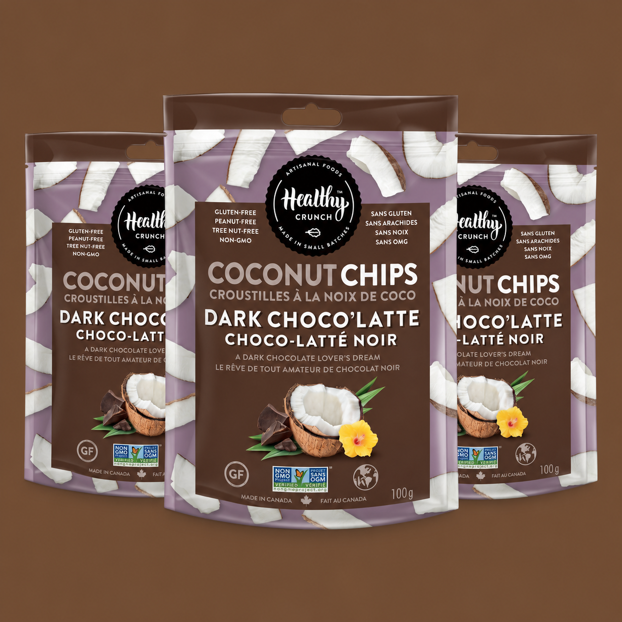 Dark Choco'Latte Coconut Chips