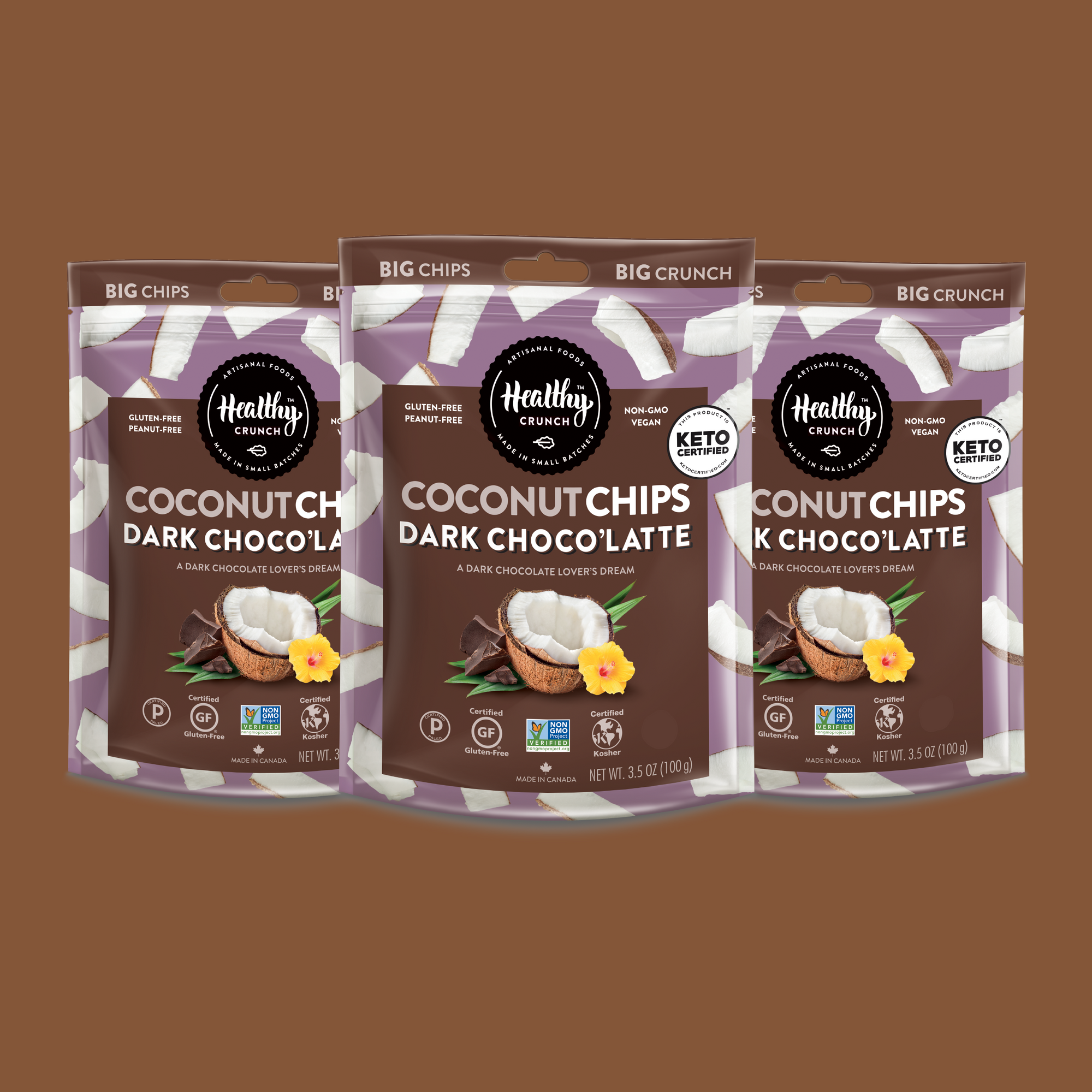 Dark Choco'Latte Coconut Chips