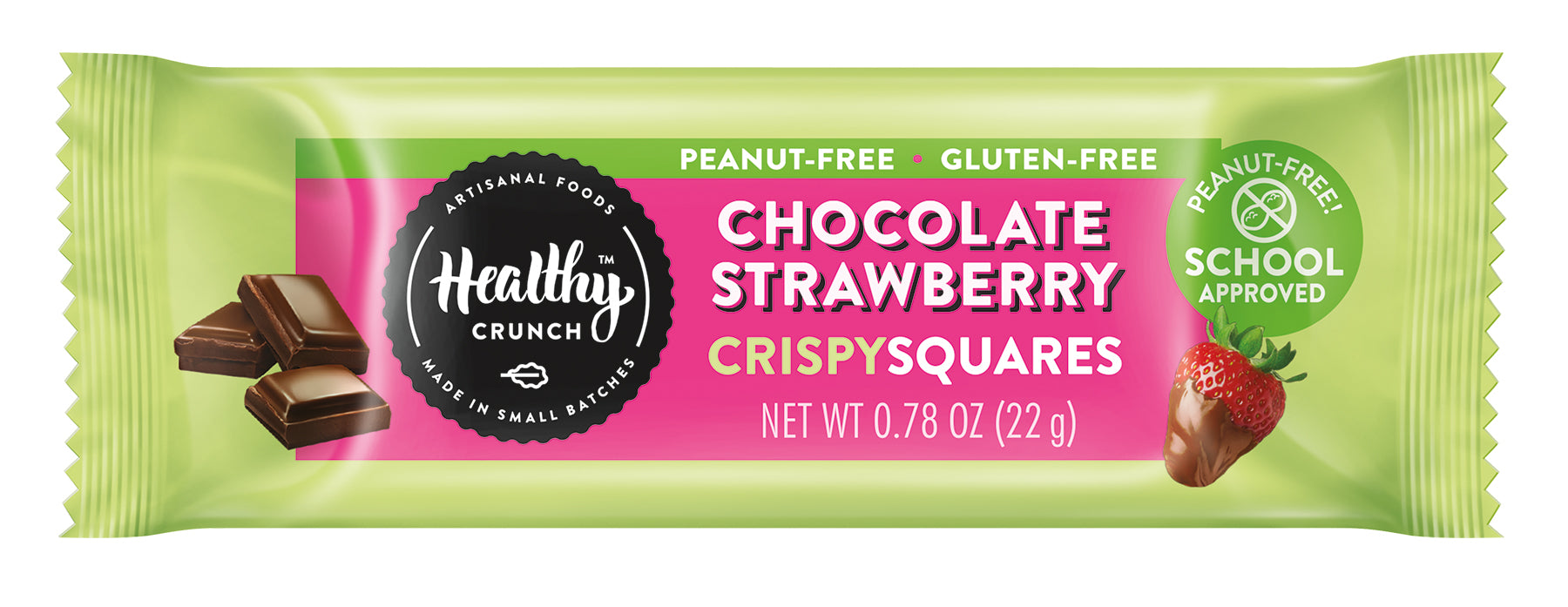 Chocolate Strawberry Crispy Squares